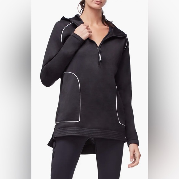 Tops - Good American Performance Hoodie Black Half Zip Women’s Size M/L. ( 2/3)
